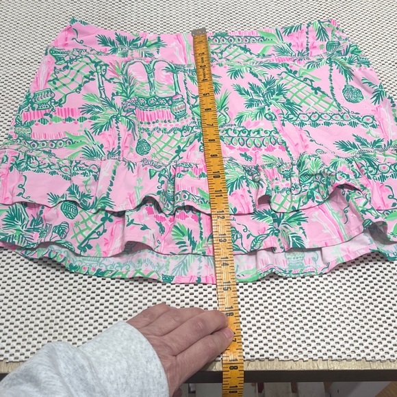 Lilly Pulitzer Luxletic Pink Fern Ruffle Skort - Sz M - Picture 8 of 8